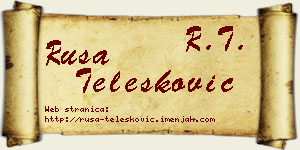 Rusa Telesković vizit kartica